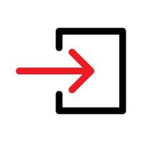 Enter icon line isolated on white background. Black flat thin icon on modern outline style. Linear symbol and editable stroke. Simple and pixel perfect stroke vector illustration.