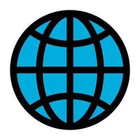 Globe icon line isolated on white background. Black flat thin icon on modern outline style. Linear symbol and editable stroke. Simple and pixel perfect stroke vector illustration.