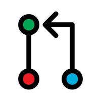 Git pull request icon line isolated on white background. Black flat thin icon on modern outline style. Linear symbol and editable stroke. Simple and pixel perfect stroke vector illustration.