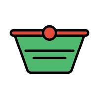 Shopping basket icon line isolated on white background. Black flat thin icon on modern outline style. Linear symbol and editable stroke. Simple and pixel perfect stroke vector illustration