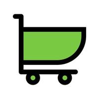 Shopping cart icon line isolated on white background. Black flat thin icon on modern outline style. Linear symbol and editable stroke. Simple and pixel perfect stroke vector illustration