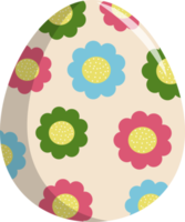 Sahne und bunt Blume Zeichnung auf Ostern Ei png