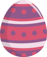 Purple and Pink Dot and Line Drawing on Easter Egg PNG