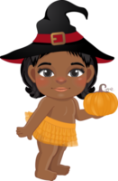 Baby's 1st Thanksgiving with cute baby black girls cartoon for baby clothes, greeting and invitation card, poster, and gifts design. png