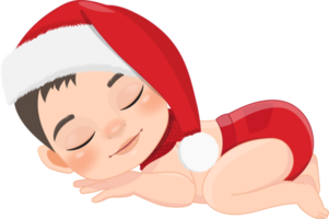 baby claus met schattig baby jongen tekenfilm karakter png