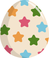 creme e colorida Estrela desenhando em Páscoa ovo png