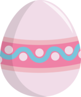 Pink and Purple Curve Line Drawing on Easter Egg PNG