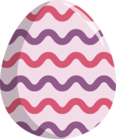 Pink and Curve Line Drawing on Easter Egg PNG