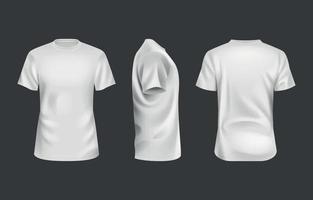 3d blanco t camisas vector