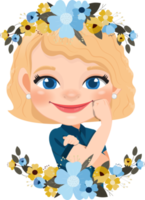 international femmes s jour, Mars 8 avec un indépendant blond cheveux femme dans Jaune et bleu fleur bannière png