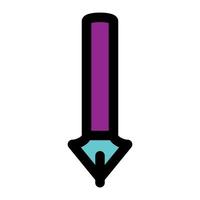 Office pen icon line isolated on white background. Black flat thin icon on modern outline style. Linear symbol and editable stroke. Simple and pixel perfect stroke vector illustration