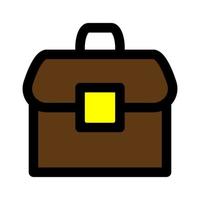 Briefcase icon line isolated on white background. Black flat thin icon on modern outline style. Linear symbol and editable stroke. Simple and pixel perfect stroke vector illustration