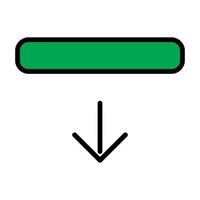 Download icon line isolated on white background. Black flat thin icon on modern outline style. Linear symbol and editable stroke. Simple and pixel perfect stroke vector illustration.
