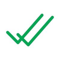 Checkmark done icon line isolated on white background. Black flat thin icon on modern outline style. Linear symbol and editable stroke. Simple and pixel perfect stroke vector illustration.