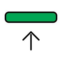 Upload icon line isolated on white background. Black flat thin icon on modern outline style. Linear symbol and editable stroke. Simple and pixel perfect stroke vector illustration.