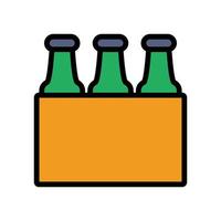 Beer pack icon line isolated on white background. Black flat thin icon on modern outline style. Linear symbol and editable stroke. Simple and pixel perfect stroke vector illustration
