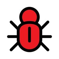 Bug icon line isolated on white background. Black flat thin icon on modern outline style. Linear symbol and editable stroke. Simple and pixel perfect stroke vector illustration.