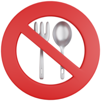 3D Rendering eating ban isolated png