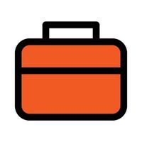 Briefcase icon line isolated on white background. Black flat thin icon on modern outline style. Linear symbol and editable stroke. Simple and pixel perfect stroke vector illustration.