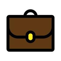 Business briefcase icon line isolated on white background. Black flat thin icon on modern outline style. Linear symbol and editable stroke. Simple and pixel perfect stroke vector illustration.