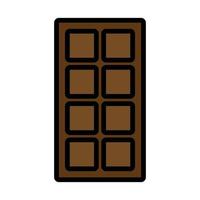 línea de icono de chocolate aislada sobre fondo blanco. icono negro plano y delgado en el estilo de contorno moderno. símbolo lineal y trazo editable. ilustración de vector de trazo simple y perfecto de píxeles