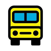 Bus icon line isolated on white background. Black flat thin icon on modern outline style. Linear symbol and editable stroke. Simple and pixel perfect stroke vector illustration.