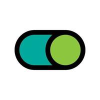 Toggle button icon line isolated on white background. Black flat thin icon on modern outline style. Linear symbol and editable stroke. Simple and pixel perfect stroke vector illustration