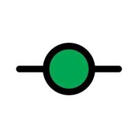 Git commit icon line isolated on white background. Black flat thin icon on modern outline style. Linear symbol and editable stroke. Simple and pixel perfect stroke vector illustration.