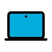 Laptop icon line isolated on white background. Black flat thin icon on modern outline style. Linear symbol and editable stroke. Simple and pixel perfect stroke vector illustration.