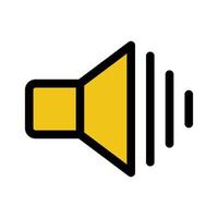 Sound icon line isolated on white background. Black flat thin icon on modern outline style. Linear symbol and editable stroke. Simple and pixel perfect stroke vector illustration