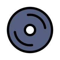 Disc icon line isolated on white background. Black flat thin icon on modern outline style. Linear symbol and editable stroke. Simple and pixel perfect stroke vector illustration