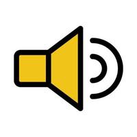 Sound volume icon line isolated on white background. Black flat thin icon on modern outline style. Linear symbol and editable stroke. Simple and pixel perfect stroke vector illustration