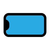 Phone landscape icon line isolated on white background. Black flat thin icon on modern outline style. Linear symbol and editable stroke. Simple and pixel perfect stroke vector illustration.