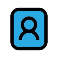 User account icon line isolated on white background. Black flat thin icon on modern outline style. Linear symbol and editable stroke. Simple and pixel perfect stroke vector illustration.