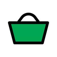 Basket icon line isolated on white background. Black flat thin icon on modern outline style. Linear symbol and editable stroke. Simple and pixel perfect stroke vector illustration.