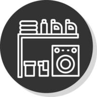 diseño de icono de vector de sala de lavandería