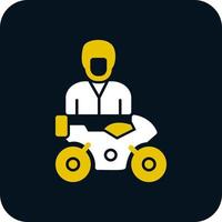 Motorcyclist Vector Icon Design