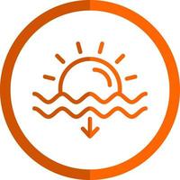 diseño de icono de vector de puesta de sol