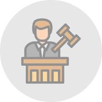 Judge Vector Icon Design