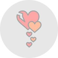 diseño de icono de vector de corazón roto