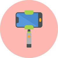 icono de vector de palo selfie