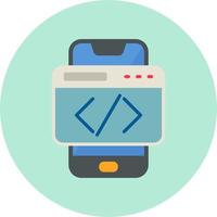 Smartphone Coding Vector Icon