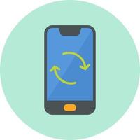 Smartphone Data Sync Vector Icon