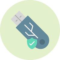 Usb Secure Vector Icon