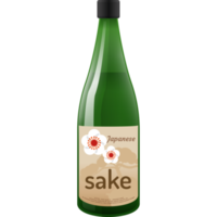 japanese sake drink flat lay png