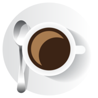 café copo café da manhã plano deitar png