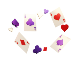 moderno realista póker tarjeta elemento png