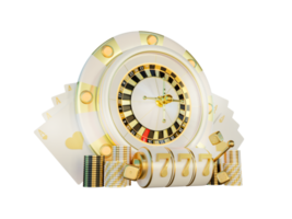 modern poker kaart met roulette element png