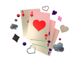 realistisk poker kort element png