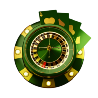 moderno stile poker carta con roulette png